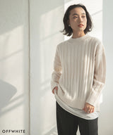 フェイクレイヤードリブニット