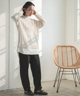 フェイクレイヤードリブニット