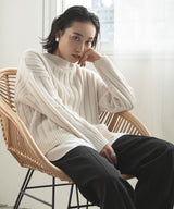 フェイクレイヤードリブニット