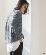 フェイクレイヤードリブニット