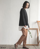 フェイクレイヤードリブニット