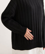 フェイクレイヤードリブニット