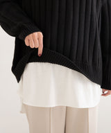 フェイクレイヤードリブニット