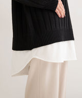 フェイクレイヤードリブニット