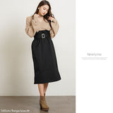 チョーカーカットニットドッキングワンピース