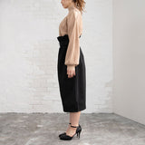 チョーカーカットニットドッキングワンピース