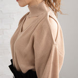 チョーカーカットニットドッキングワンピース