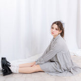 ティアードリボン袖ゆるワンピース