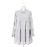 ティアードリボン袖ゆるワンピース