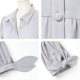 ティアードリボン袖ゆるワンピース