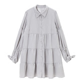ティアードリボン袖ゆるワンピース