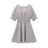 シャーリングハートボタンワンピース