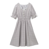 シャーリングハートボタンワンピース