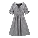 シャーリングハートボタンワンピース