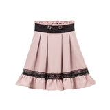 レース切替ガーターデザインスカート