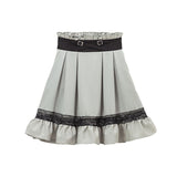 レース切替ガーターデザインスカート