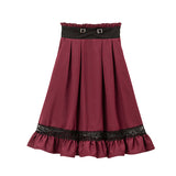 レース切替ガーターデザインスカート