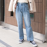 タックデニムパンツ