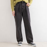 タックデニムパンツ