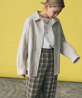 フェイクレザーオーバーサイズシャツジャケット