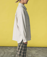 フェイクレザーオーバーサイズシャツジャケット