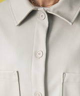 フェイクレザーオーバーサイズシャツジャケット