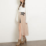 チョーカーデザインシャギーニットトップス【H】