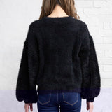 チョーカーデザインシャギーニットトップス【H】