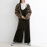 インナーSETベロアストライプサロペット