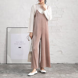 インナーSETベロアストライプサロペット