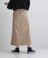 フェイクレザーロングナロースカート