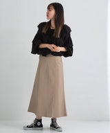 フェイクレザーロングナロースカート