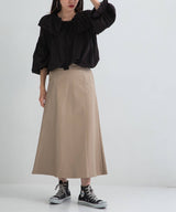 フェイクレザーロングナロースカート