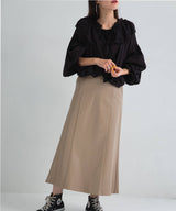 フェイクレザーロングナロースカート