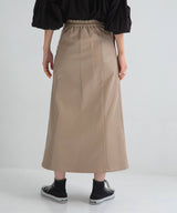 フェイクレザーロングナロースカート