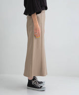 フェイクレザーロングナロースカート