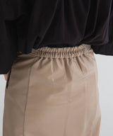 フェイクレザーロングナロースカート