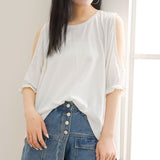 【メール便】オープンショルダートップス