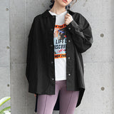 オーバーサイズツイルシャツジャケット