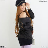 サイドレースオフショルシャツゆるピタ