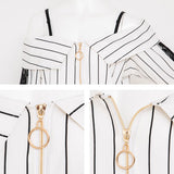 サイドレースオフショルシャツゆるピタ