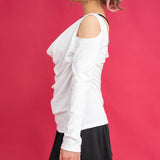 ドレープクロスキャミみせかけカットソートップス