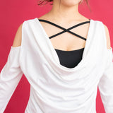 ドレープクロスキャミみせかけカットソートップス