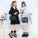 ハートバックルフリルアンクルローファーパンプス
