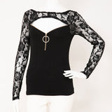 【メール便】バスト開きセクシージップレーストップス