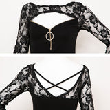 【メール便】バスト開きセクシージップレーストップス