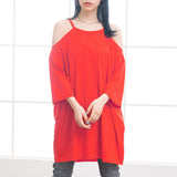 【メール便】オーバーサイズカットチュニックトップス