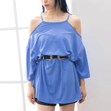 【メール便】オーバーサイズカットチュニックトップス