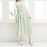 フロントボタンジャンスカワンピース