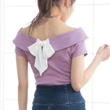 前後2WAYリボンリブトップス